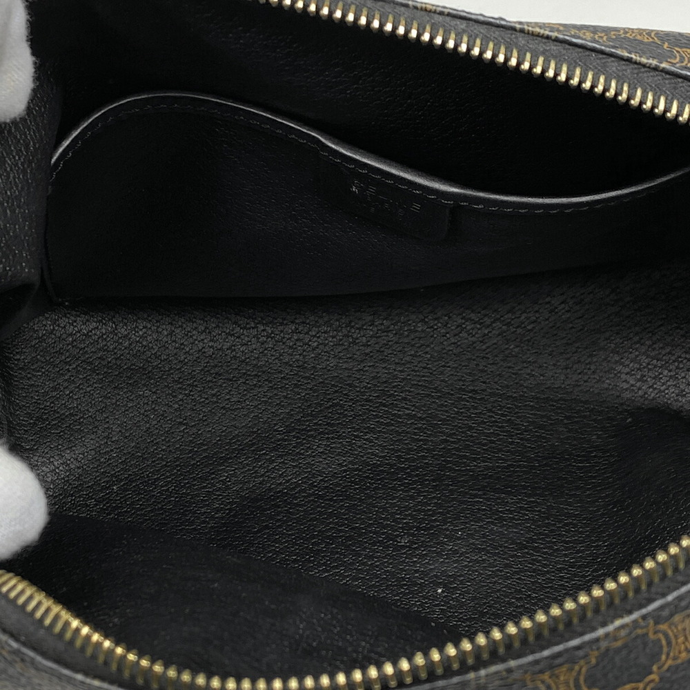 Celine Macadam Pattern Pouch Canvas Handbag Black… - image 7